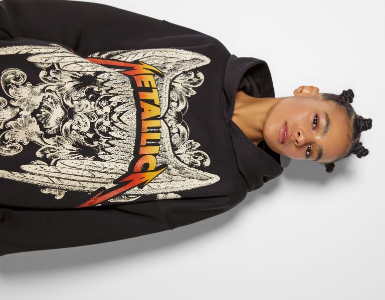 Black Women's Bershka Metallica Hoodie | z40LRsdLLrW