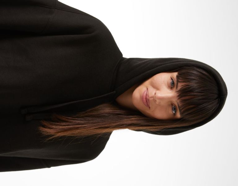 Black Women's Bershka Oversize Hoodie | RWh98wk60HF