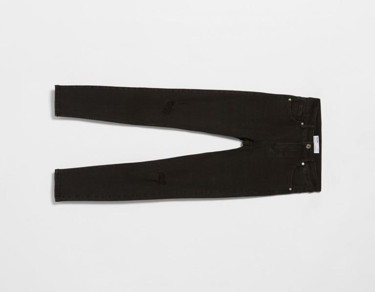 Black Women's Bershka Push-up Skinny Jeans | pq7ttEkn3AQ