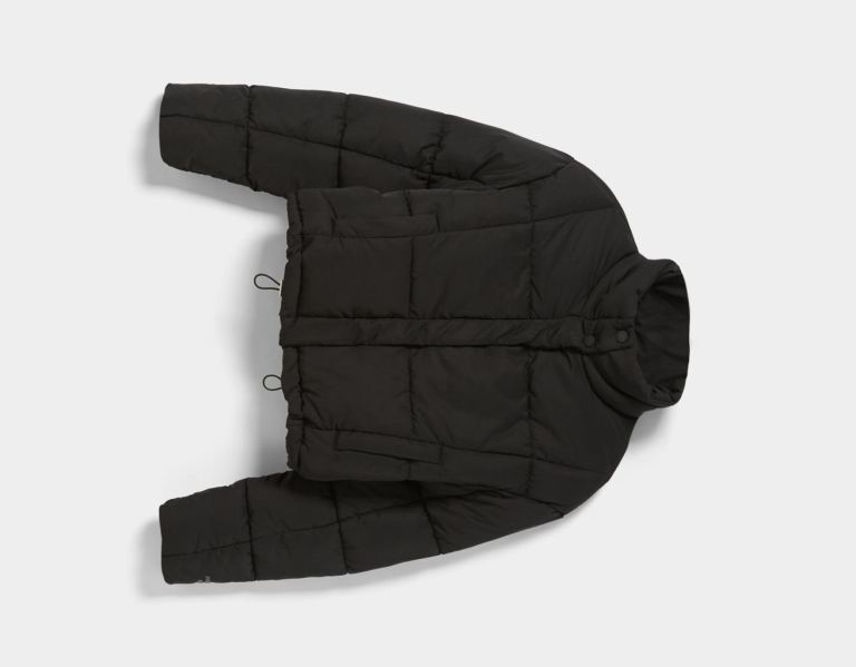 Black Women's Bershka Short Puffer Jackets | 1ctxMxvvEYc