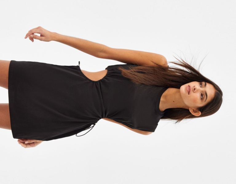 Black Women\'s Bershka Sleeveless Stopper Dress | jlEKN8cZUHw