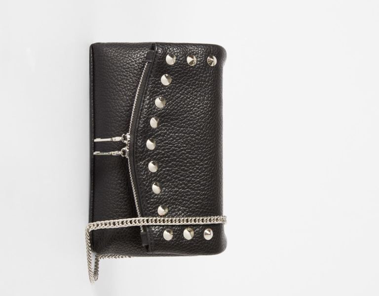 Black Women's Bershka Studded Crossbody Bags | KEiPqAjI3cO