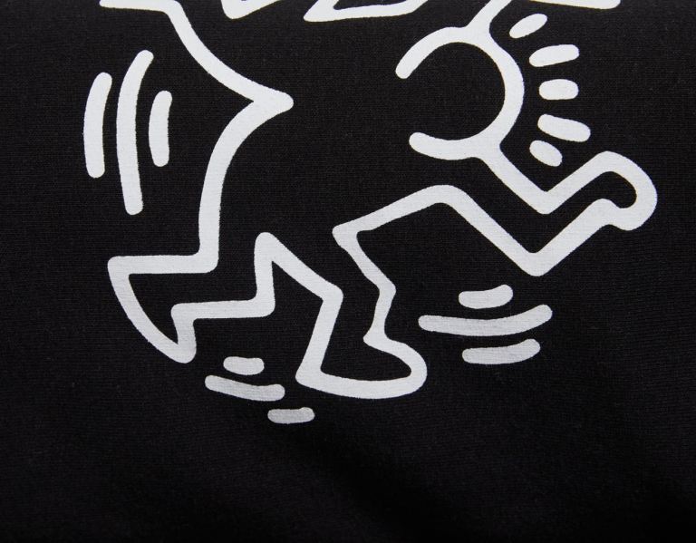 Black Women's Bershka Sweat With Keith Haring Print Pants | l9kwRgocpnQ