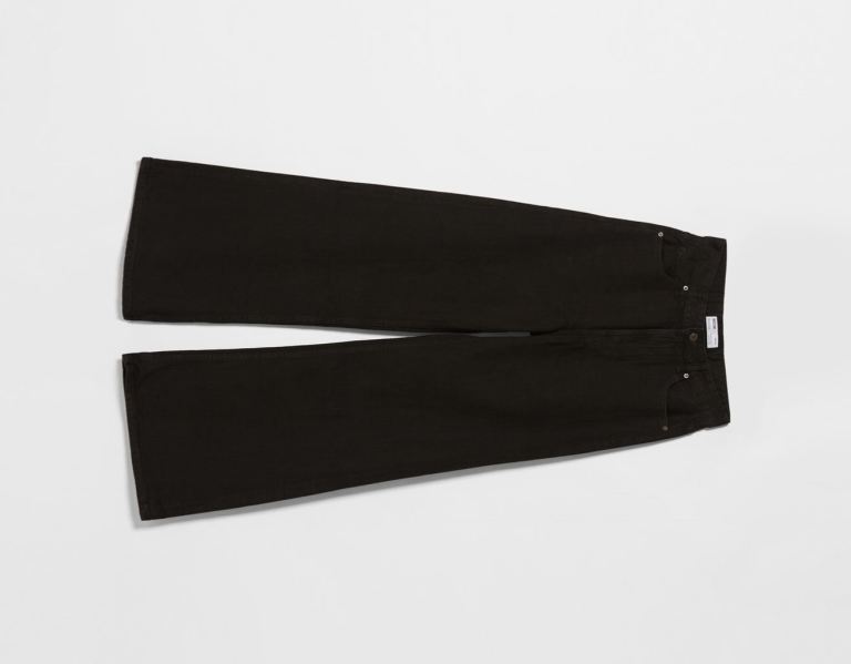 Black Women's Bershka Wide-leg Jeans | q7P6ssOJM1e