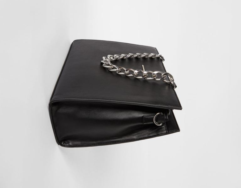 Black Women's Bershka With Thick Chain Bags | 886gDljO5Y3