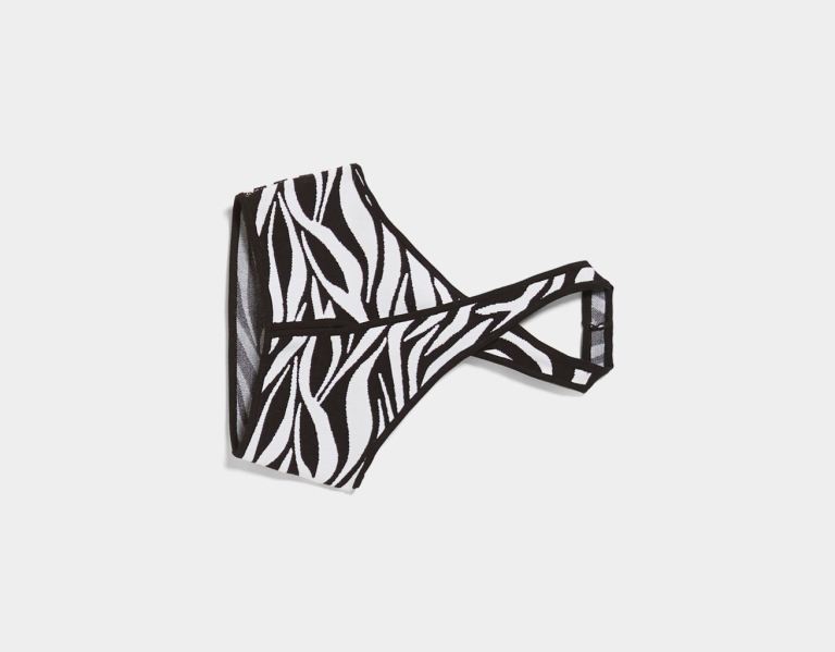 Black Women's Bershka Zebra Print Tops | AaPFycz3jVx