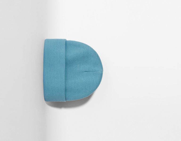 Blue Men\'s Bershka Short Monochrome Beanie Caps | zszyMJkGh0I