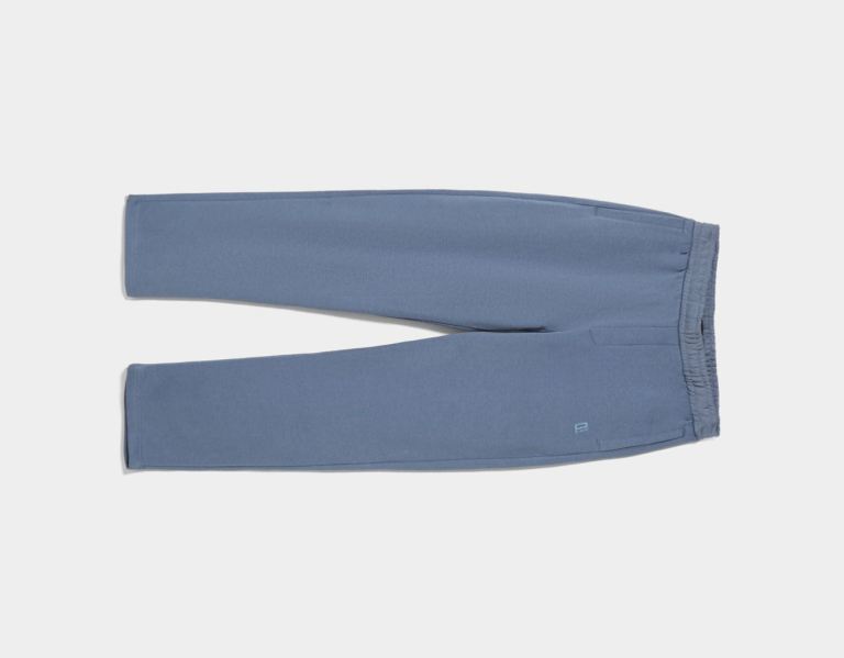 Blue Men's Bershka Standard Wide-leg Plush Pants | R2IObmXkHKA