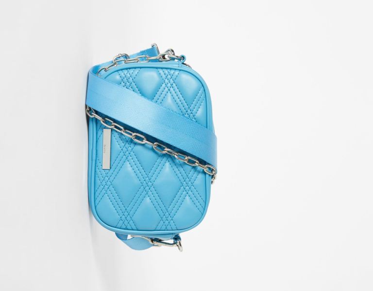 Blue Women's Bershka Crossbody With Chain Bags | 2w0O8LPG42q