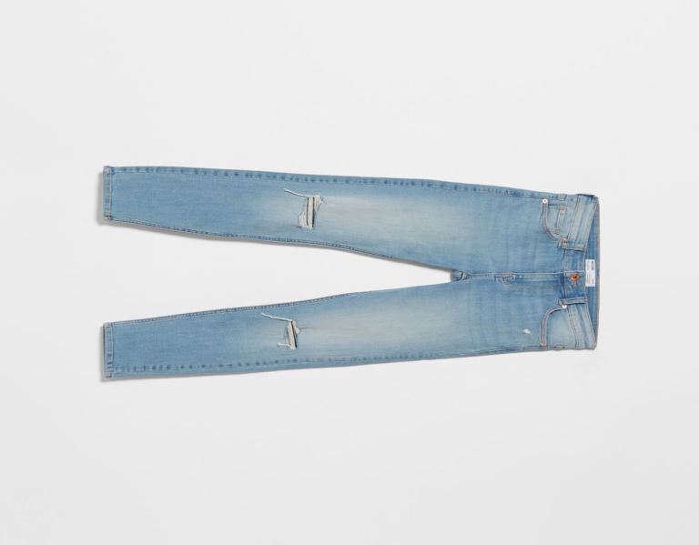 Blue Women's Bershka Push-up Skinny Jeans | tjkjLG9x2BV