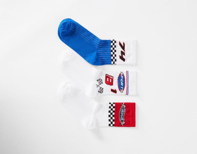 Blue Women's Bershka Wide Socks | uQiKI3BQZjE