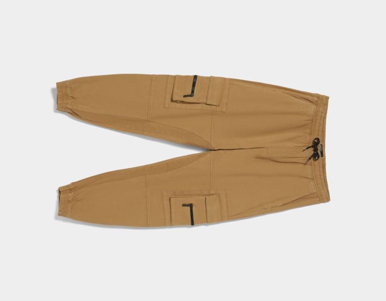 Brown Men's Bershka Cargo Joggers Pants | 2xnaWiW2zeq