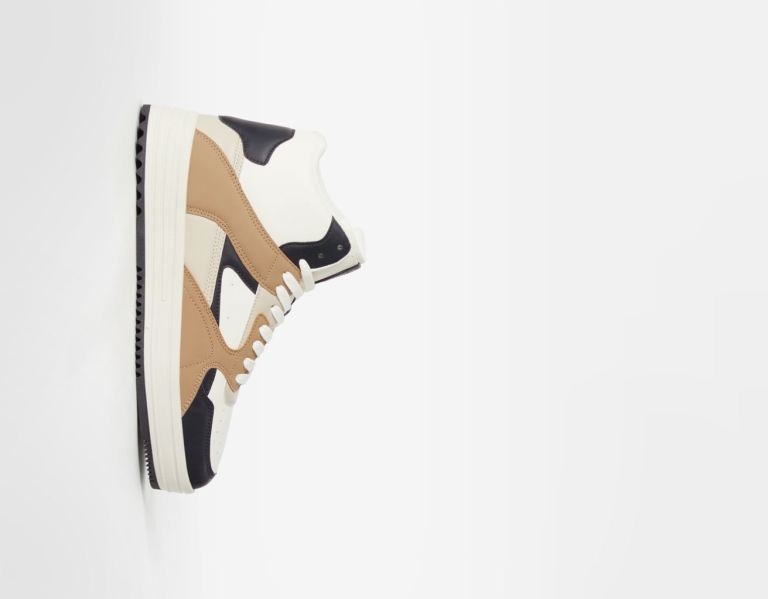 Brown Men's Bershka High-top Trainers | EUPLASwGitc