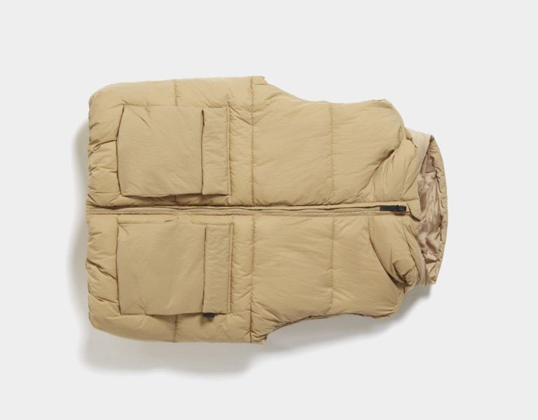 Brown Men's Bershka Hooded Puffer Vest | fJm8mRsebWI