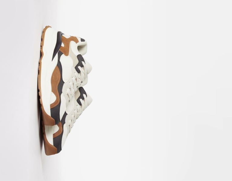 Brown Men's Bershka Multi-piece Mesh Sneakers | PXCaNJnUkXW