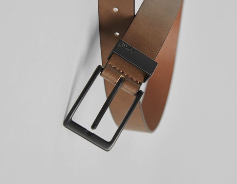 Brown Men's Bershka Wide Belts | snBPNVrsk0d