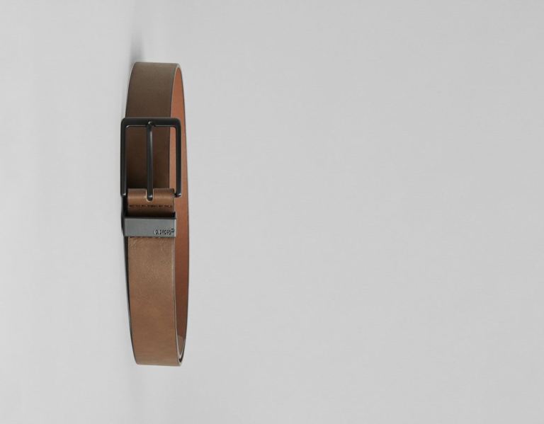 Brown Men\'s Bershka Wide Belts | snBPNVrsk0d