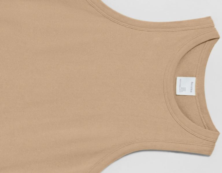 Brown Women's Bershka Sleeveless Ribbed Tops | dU370IHilIH