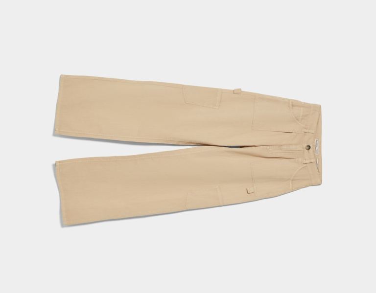 Brown Women's Bershka Twill Cargo Pants | qjjUtmmvDRJ