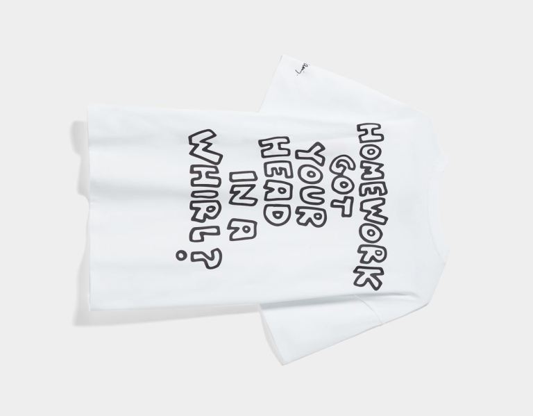 Cream Men's Bershka Short Sleeve Oversize Keith Haring T Shirts | rmArPqthmtE