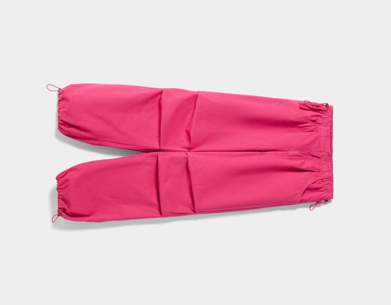 Fuchsia Women's Bershka Loose Fit Parachute Sweat Pants | G2pJIfgaG82