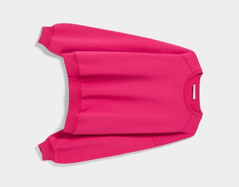 Fuchsia Women's Bershka Oversize Crew Neck Sweatshirts | ePgaZXwEocA