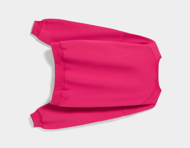 Fuchsia Women's Bershka Oversize Crew Neck Sweatshirts | ePgaZXwEocA