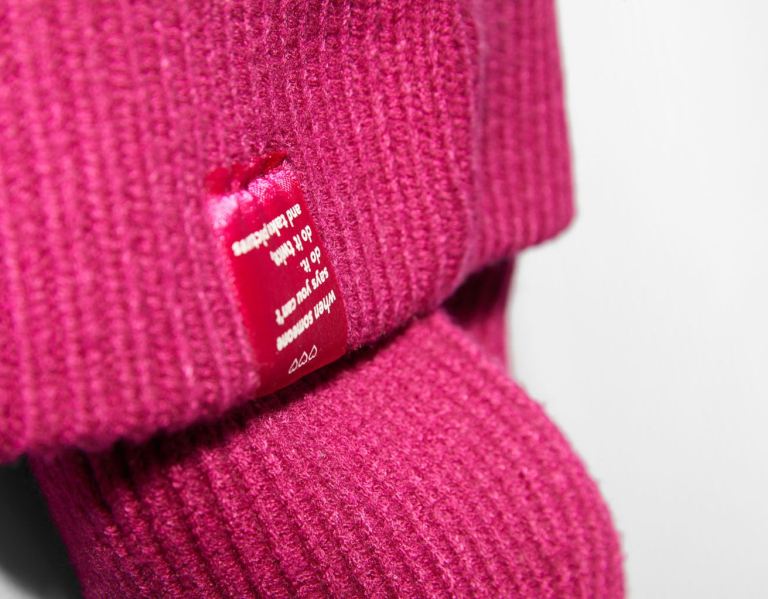 Fuchsia Women's Bershka Ribbed Knit Beanie | PWRHcQbXnHh