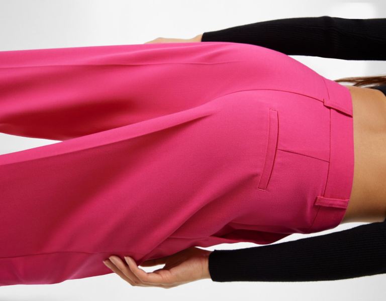 Fuchsia Women's Bershka Tailored Pants Suits | REWEXMZUTV5