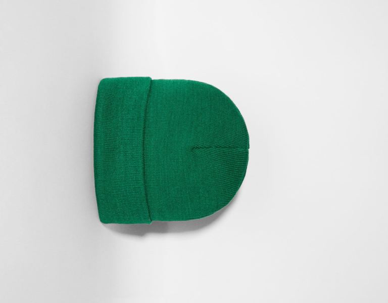 Green Men's Bershka Basic Beanie Caps | tt0Gy2mnY5v