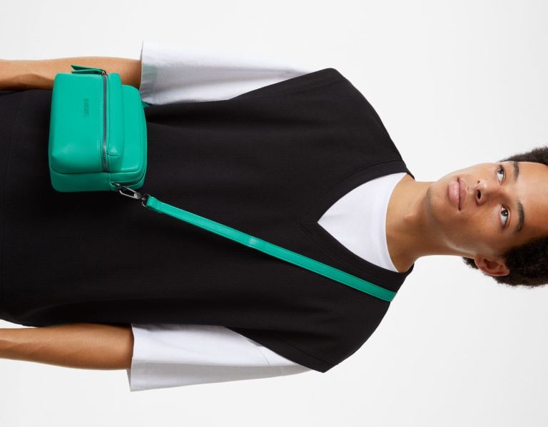 Green Men's Bershka Basic Crossbody Bags | s0qXOnFp4Gz