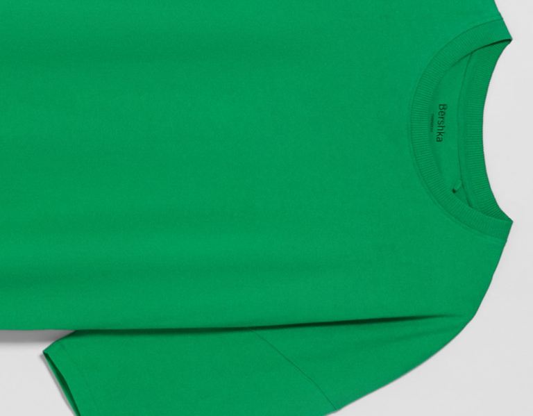 Green Men's Bershka Extra-loose-fit Short Sleeve T Shirts | BwyQlzK4EWw