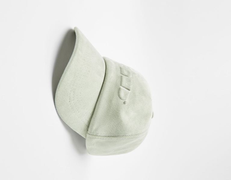 Green Men's Bershka Faux Suede Caps | 9Gcgb2FnCSW