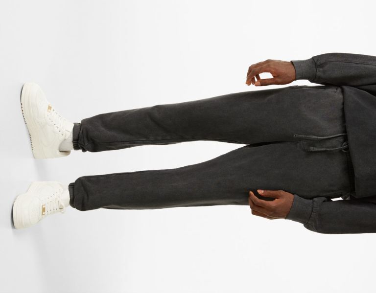 Grey Men's Bershka Faded Plush Joggers Tracksuits | xRoYqXxEnib