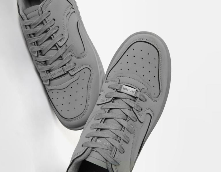 Grey Men's Bershka Multi-layered Trainers | oj0Xtwx4Dxj