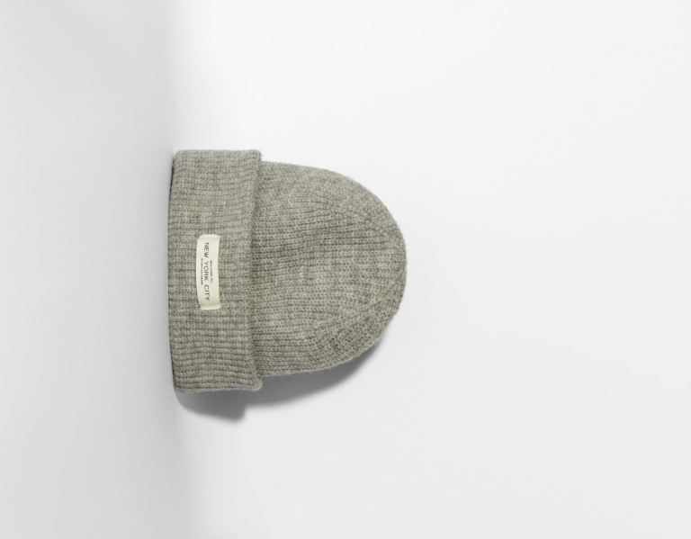 Grey Women\'s Bershka Monochrome Beanie | jpoIipB9niK