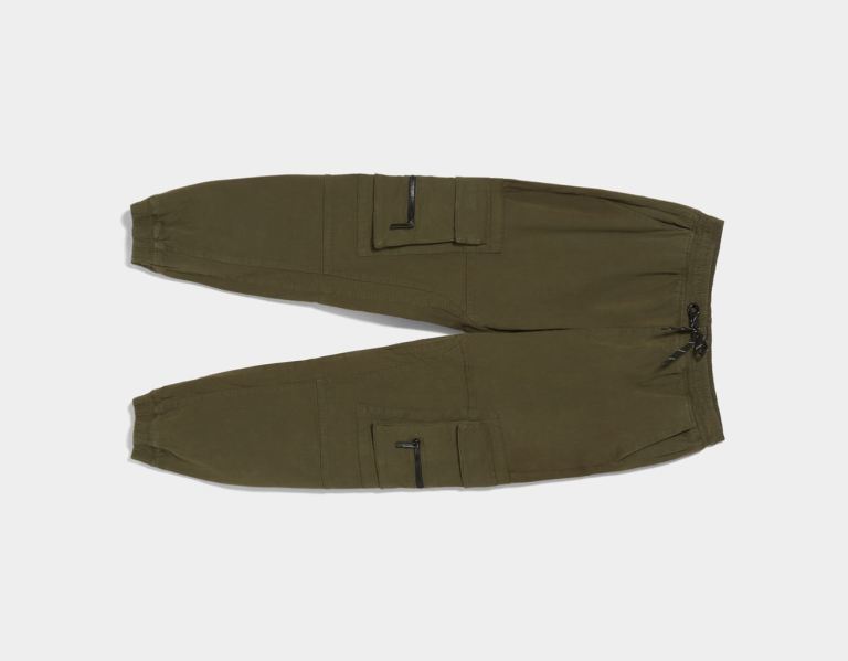 Khaki Men's Bershka Cargo Joggers Pants | RrVyMpuRkCq