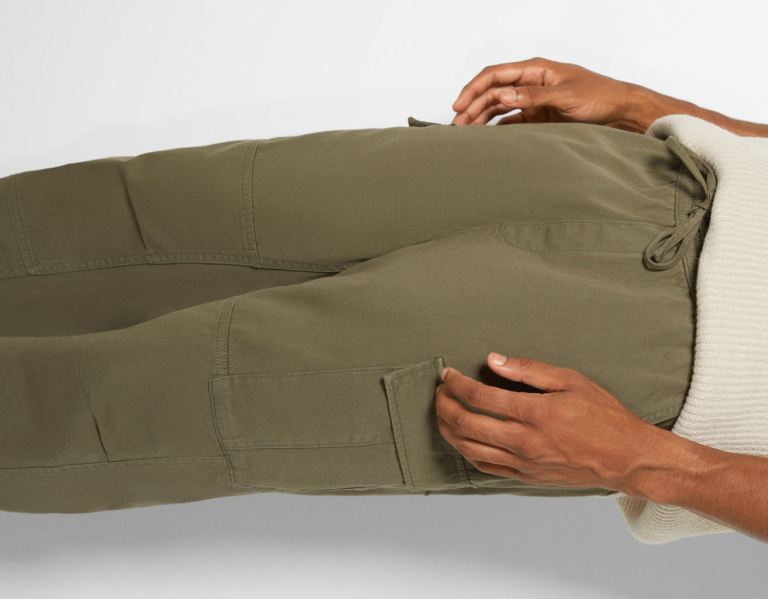 Khaki Men's Bershka Regular-fit Sweat-style Cargo Pants | 0u0KZt5ILj8