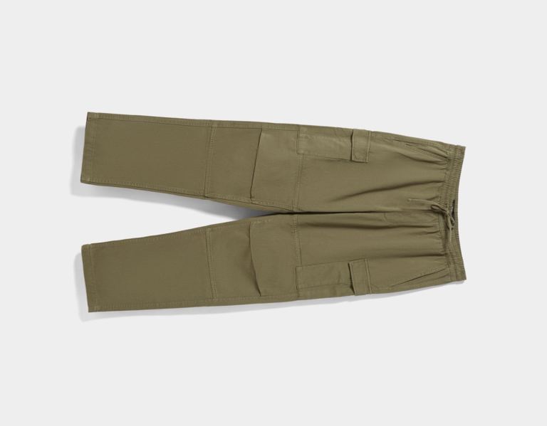 Khaki Men's Bershka Regular-fit Sweat-style Cargo Pants | 0u0KZt5ILj8