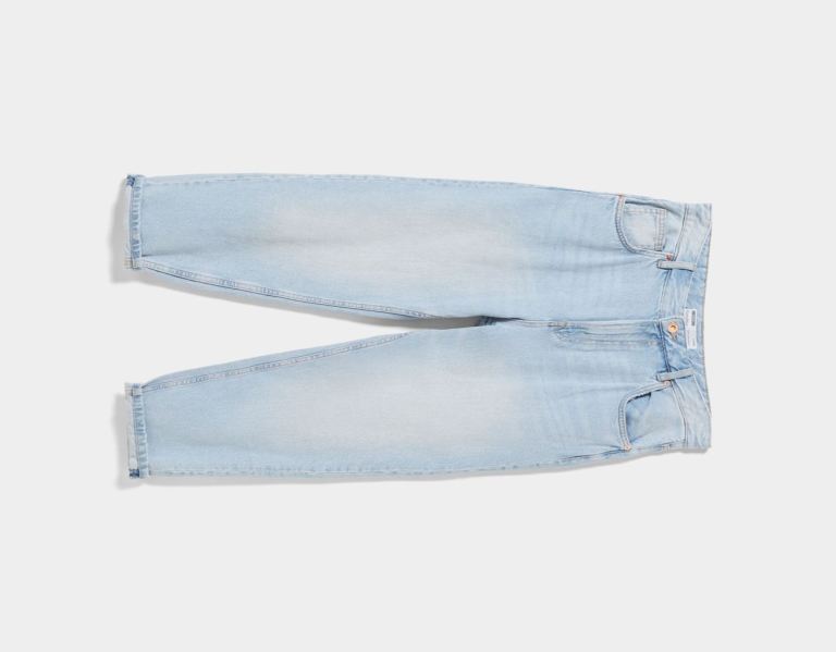 Light Blue Men's Bershka Loose-fit Jeans | qxPtB9a6LiK