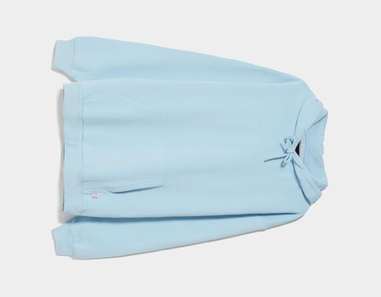 Light Blue Men's Bershka Oversize Hoodie | ozonwGbV6Qu