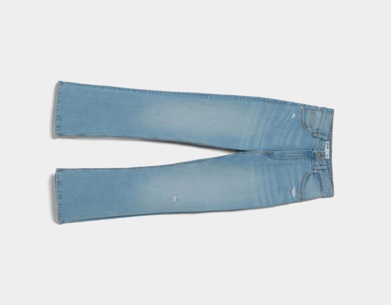 Light Blue Women's Bershka Cropped Flared Jeans | G7jFDX9xO30