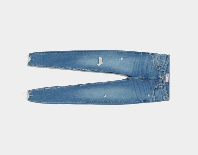 Light Blue Women's Bershka Low-rise Skinny Jeans | b2nbAOc81ZK