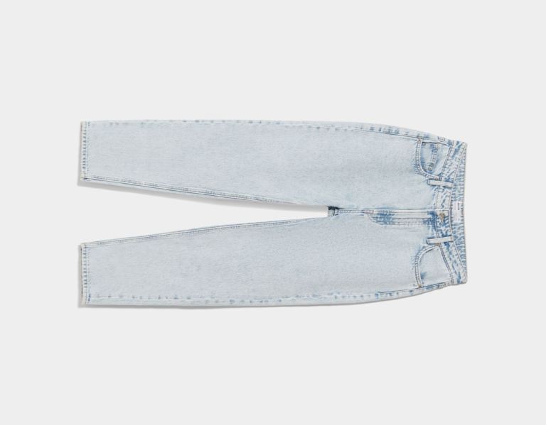 Light Blue Women's Bershka Mom Jeans | RlwjrRO1ZaK