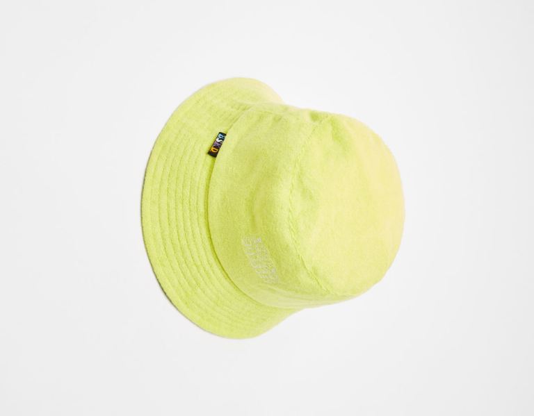 Light Green Men's Bershka Terrycloth Rain Hats | RSuaolIdKou