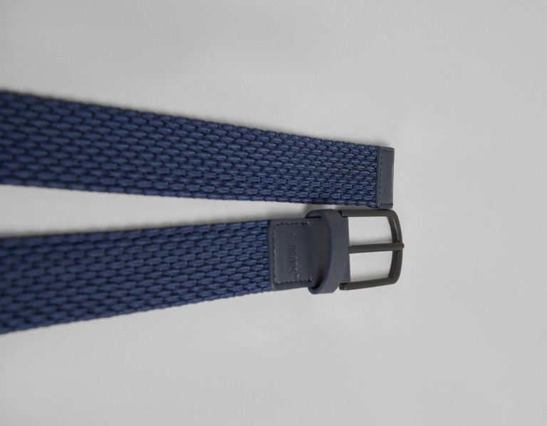 Navy Men's Bershka Braided Belts | w8Rem7Z1AFx