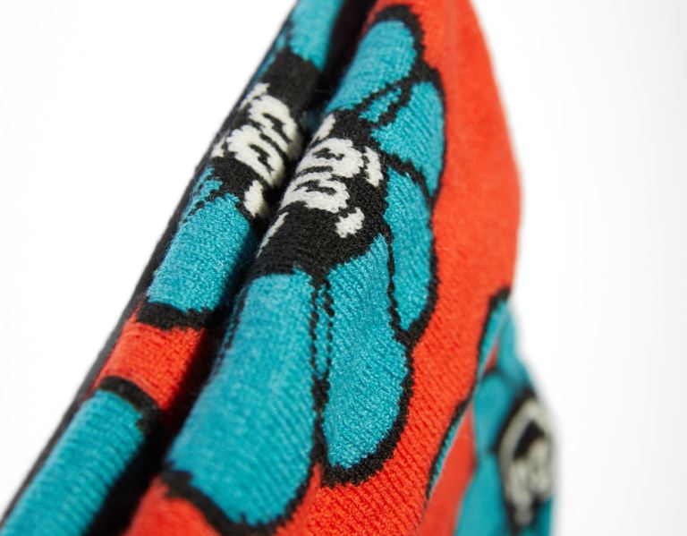 Orange Men's Bershka Beanie With Funny Print Caps | Vf6FUxL5ZIX