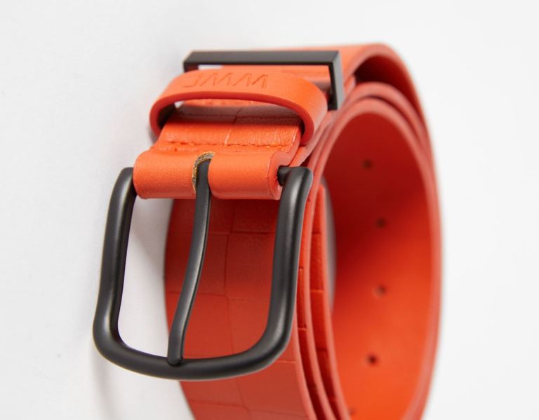 Orange Men's Bershka Faux Leather Belts | plYD4n2zhWD