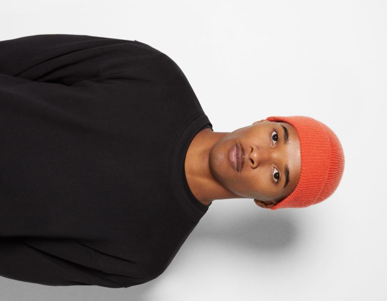 Orange Men's Bershka Short Beanie Caps | cYHSqy4WRZl