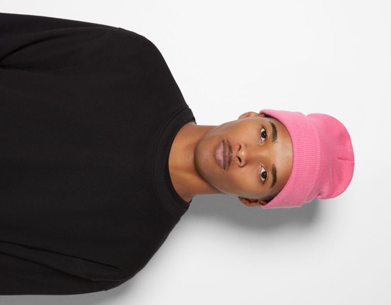 Pink Men's Bershka Basic Beanie Caps | zV6wCe7QEhn